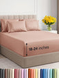 Extra Deep Cal King Sheet Set - 6 Piece Breathable & Cooling Sheets - Hotel Luxury Bed Sheets Set - Easy & Secure Fit - Soft, Wrinkle Free & Comfy Sheets Set - Mauve Sheet Set with Extra Deep Pockets