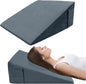 Memory Foam Bed Wedge Pillow (10"x24"x24") - Acid Reflux & Back Pain Relief, Anti-Snoring Incline Design, Removable Washable Cover for Sleep & Post-Surgery Support
