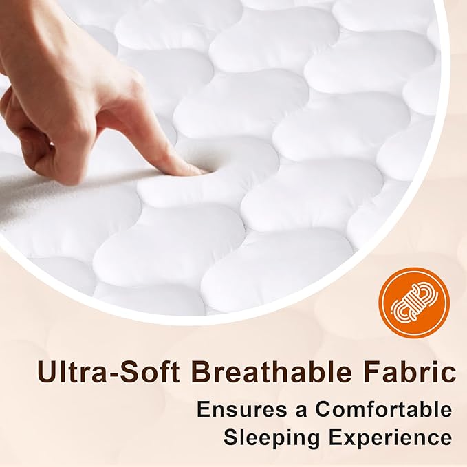 HYLEORY Heated Mattress Pad Queen Size Dual Control, Fast Heating Bed Warmer, Electric Mattress Pad Cover with Deep Pocket 9 Heat Settings, 10 H Auto Shut Off, Machine Washable, White 60"*80"