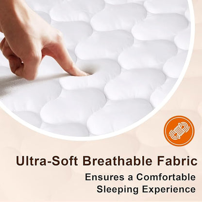 HYLEORY Heated Mattress Pad Queen Size Dual Control, Fast Heating Bed Warmer, Electric Mattress Pad Cover with Deep Pocket 9 Heat Settings, 10 H Auto Shut Off, Machine Washable, White 60"*80"