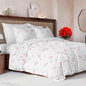 Duvet Cover Queen Size Set - Extra Soft Floral Duvet Cover 90 x 90 with 2 Pillow Shams - Comfy, Cozy Breathable Floral Bedding Set - Hotel Luxury Easy-Care & Fade Free w/ Zipper Closures & Ties - Posy