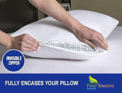 Body Size Pillow Protector 21" W x 55" L – Waterproof Zippered Pillow Cover Hypoallergenic Dust Proof Pillowcase Encasement