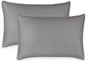 Queen Pillowcases by Pure Bamboo, Genuine 100% Organic Viscose Derived from Bamboo, Luxuriously Soft & Cooling, Double Stitching, Envelope Closure (2 Queen Pillowcases, Stone Grey)