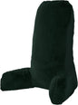 Home Soft Things Fox Faux Fur Bedrest Reading Pillow with DIY Filling, Need Assembly, Backrest Armrest Pillow Chair Back Support for Sitting up in Bed, Pirate Black, 28" x 30" x 17"