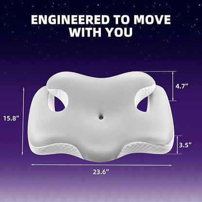 Cervical Neck Pillow，Ergonomic Memory Foam Pillows for Neck and Shoulder Pain Relief,Adjustable Contour Neck Support Bed Pillow for Side Back Stomach Sleepers-Women Men Gift(Ash Grey)