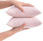 FLXXIE 2 Pack Microfiber Small Mini Pillows, 11x7 Inches, Soft Washable Travel Nap Pillows, Pink
