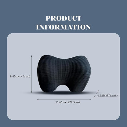 SPRFUFLY Make Relaxing Car Headrest Pillow, Car Pillow for Driving with Adjustable Strap, Breathable Removable Cover & Ergonomic Design - Softness Travel Car Neck Support Pillow(Black, 1PC)