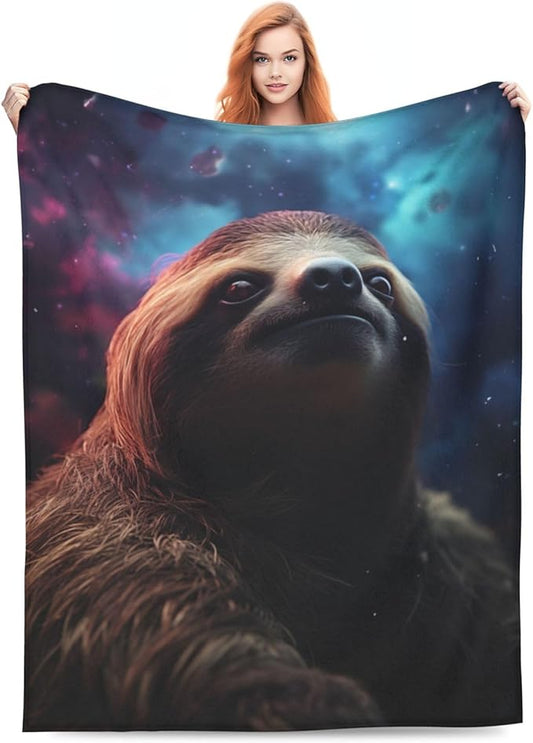 Cute Galxay Sloth Blanket Gifts for Kids Adults Women Flannel Throw Blankets for Home Couch Bed Sofa Soft Fuzzy Lightweight Decor All Season 80x60 Inches