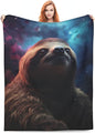 Cute Galxay Sloth Blanket Gifts for Kids Adults Women Flannel Throw Blankets for Home Couch Bed Sofa Soft Fuzzy Lightweight Decor All Season 80x60 Inches