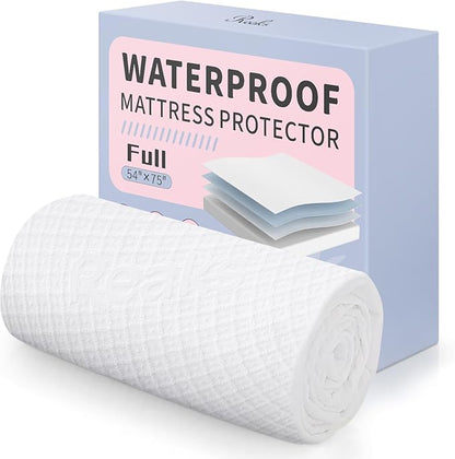 Full Size Bed Waterproof Mattress Protector Fitted Mattress Pad Cover with Deep Pocket Up to 15''