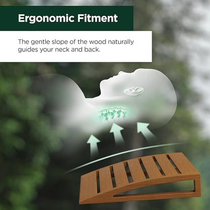 Sauna Headrest - Handmade from Canadian Red Cedar Wood - Ergonomic Neck Support Pillow