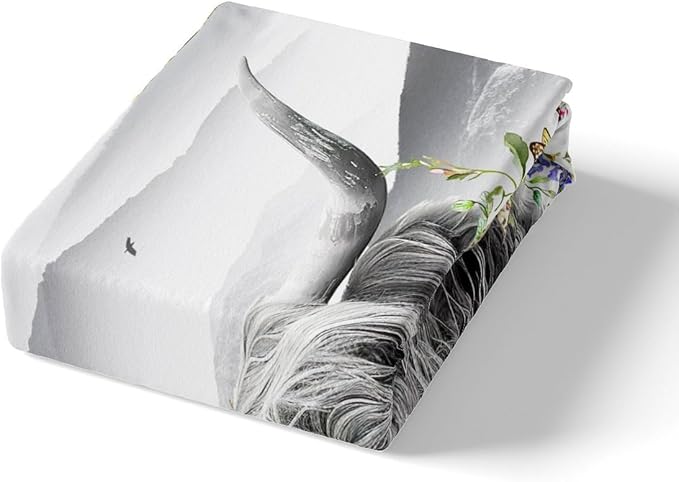 Highland Cow Duvet Cover Queen,Watercolor Flowers Animals Plants Bedding Set 3pcs for Kids Teen Adults Room Decor,Rustic Farmhouse Floral Comforter Cover Vintage Natural Quilt Cover,2 Pillowcases
