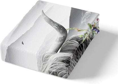 Highland Cow Duvet Cover Queen,Watercolor Flowers Animals Plants Bedding Set 3pcs for Kids Teen Adults Room Decor,Rustic Farmhouse Floral Comforter Cover Vintage Natural Quilt Cover,2 Pillowcases