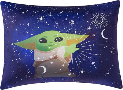 Northwest Baby/Yoda Grogu Bed Pillow - Cloud-Like Filled Bed Pillow for Sleeping with Removable Cover - 20" x 30" Full Size Pillow for Kids with Popular Characters