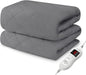 Heated Mattress Pad Twin Size, Electric Mattress Pad Cover w/Single Control 8 Heating Settings, Bed Warmer w/ 4 Auto Shut Off Settings, UL Certified, Deep Pocket, Machine Washable, Dark Grey