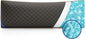 YZ HOME Long Body Pillow for Adults - Firm Body Pillow Insert with Shredded Blue Memory Foam, Adjustable Height, Soft Support for Side Sleeping, Pregnant Women, Washable (20x54 Inch, Grey)