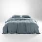 Olive + Crate Tencel Eucalyptus Cooling Duvet Cover Set - Hypoallergenic, Lyocell Tencel Duvet Cover - Temperature Regulating with Hidden Button Closure & Corner Ties - Oversized King [Basalt Blue]