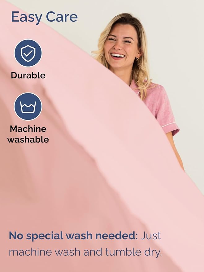 Extra Deep Twin XL Sheet Set - 4 Piece Breathable and Cooling Sheets - Hotel Luxury Bed Sheets Set - Easy Fit - Soft, Wrinkle Free and Comfy Sheets Set - Baby Pink Sheet Set with Extra Deep Pockets