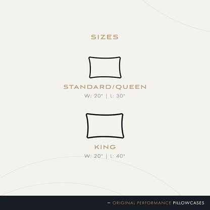 SHEEX Original Performance Cooling Pillowcases, Ultra-Soft Standard Pillowcase Set, 2 Cooling Pillow Covers, Black