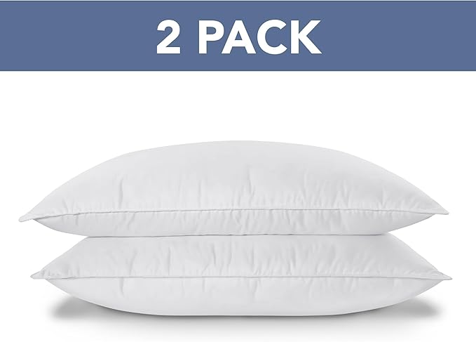 Restful Nights Hotel Collection Down Surround Two Pack Standard/Queen Bed Pillows in White
