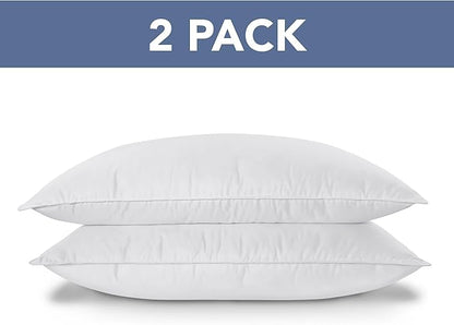 Restful Nights Hotel Collection Down Surround Two Pack Standard/Queen Bed Pillows in White