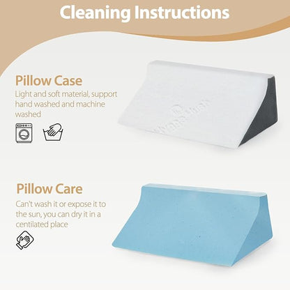 Side Wedge Pillow for Sleeping, Side Sleeper Body Back Positioners for Back Pain, Preventing Bedsores, After Surgery, Pregnancy Support, Ankle Support, Bed Wedge Pillow for Side Sleepers