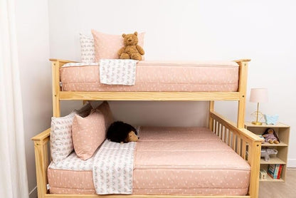 Beddy's Rainbow Theme Durable Zipper Bedding for Kids, Bed in a Bag, Peach Sheets & Comforter, Includes Pillowcase & Pillow Sham Easy to Make & Wash