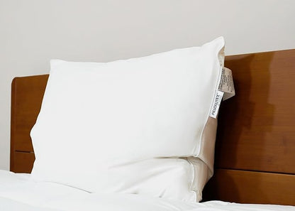 White Duck Down & Feather Pillow -2 Pack Pillows with Soft-Medium Support for Side & Back Sleepers Standard Size