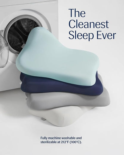 REST® Evercool® Cooling Pillow, Set of 2, Instant Cool-to-Touch Shell Fabric & Breathable Silicone Sponge Core for All-Night Temperature Regulation & Ergonomic Support, High, Midnight Blue