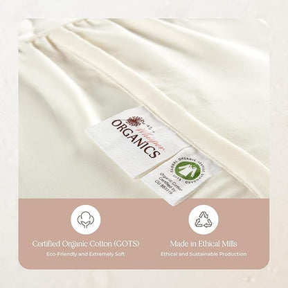 Organic Waterproof Mattress Protector Twin Size - 100% Waterproof Mattress Pad with Extra Soft Quiet & Breathable Triple Layer Protection - GOTS Certified Machine Washable Deep Pocket Design (Twin)