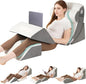 5Pcs Wedge Pillow for Sleeping, Orthopedic Bed Wedge Pillows for After Surgery, Foam Triangle Sit Up Pillow Wedge for Back, Neck, Shoulder Support, Leg Elevation, Acid Reflux, Gerd, Snoring White Grey