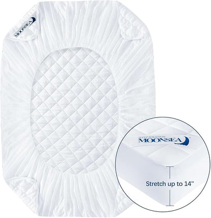 Cot Size Mattress Pad Waterproof Quilted, Absorbent Soft Mattress Pads Protector Cover Quilted Fitted Mattress Protector Narrow Twin 31" X 75", Cover Only