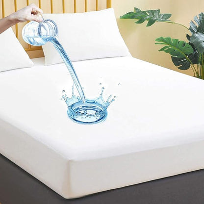 Waterproof Mattress Protector Full Size, Breathable Mattress Cover, Fitted Deep Pocket Mattress Pad Cover Stretches up to 21 Inches, Soft Noiseless Bed Cover