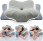 Cervical Pillow for Neck Pain Relief, Cooling Ergonomic Memory Foam Pillow with Ice Silk Pillowcase, Dual-Height Orthopedic Contour Support Pillow for Side,Back,Stomach Sleepers, CertiPUR-US Certified