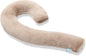 Body Pillow for Adults - Soft Long Bed Pillows Insert for Sleeping - Shredded Memory Foam and Removable Washable Cover - Swan Shaped Side Sleeper Pregnancy Pillow 49 Inch (Light Brown)