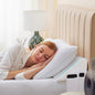 Bedluxe Queen Bed Wedge Pillow for Headboard, Wedge Pillow Headboard, Pillow Wedge for Headboard Gap, Bed Gap Filler Queen - Fill The Gap (0-7") Between Headboard and Mattress (White, 60"x10"x6")