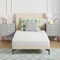 FDW | 6 Inch Twin Mattress | Medium Firm | Gel Memory Foam Mattress | White | Bed in a Box, CertiPUR-US Certified | Pressure Relief, Cooling Ventilated Foam | Washable Removable Cover