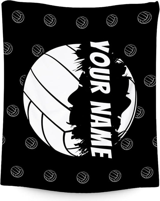 Personalized Volleyball Gifts with Name, Volleyball Blanket for Teen Girls, Custom Team Gift for Sport Lovers, Soft Plush Girls Throw Blankets Party Decorations for Couch Sofa, 30"x40"