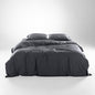 Olive + Crate Tencel Eucalyptus Cooling Duvet Cover Set - Hypoallergenic, Lyocell Tencel Duvet Cover - Soft, Temperature Regulating with Hidden Button Closure & Corner Ties - Oversized King [Charcoal]
