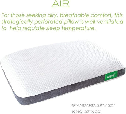 Cariloha Luxurious Cooling Classic Pillow | Standard | White | 32"x20" | Viscose Material | Naturally breathable, Hypoallergenic, and Moisture wicking