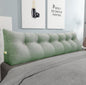 14 lbs Thickened Headboard Pillow Wedge Pillow Headboard Reading Pillow Bed for Backrest Reading Triangular Pillow with Side Pocket for Sitting in Bed Cotton Linen Green King