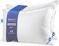 Continental Bedding | Serenity Goose Down Pillow | 700 Fill Power Hungarian White Down | 400TC Cotton Damask Shell | Made in USA | Standard, Firm | 2 Pack