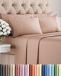 Cal King 6 Piece Sheet Set - Comfy Breathable & Cooling - Ultra-Soft Hotel Luxury Bedding Set with 8-16 Inch Deep Pockets - 1 Flat & 1 Fitted Sheet & 4 Pillowcases - Wrinkle Free & Easy Care - Mauve