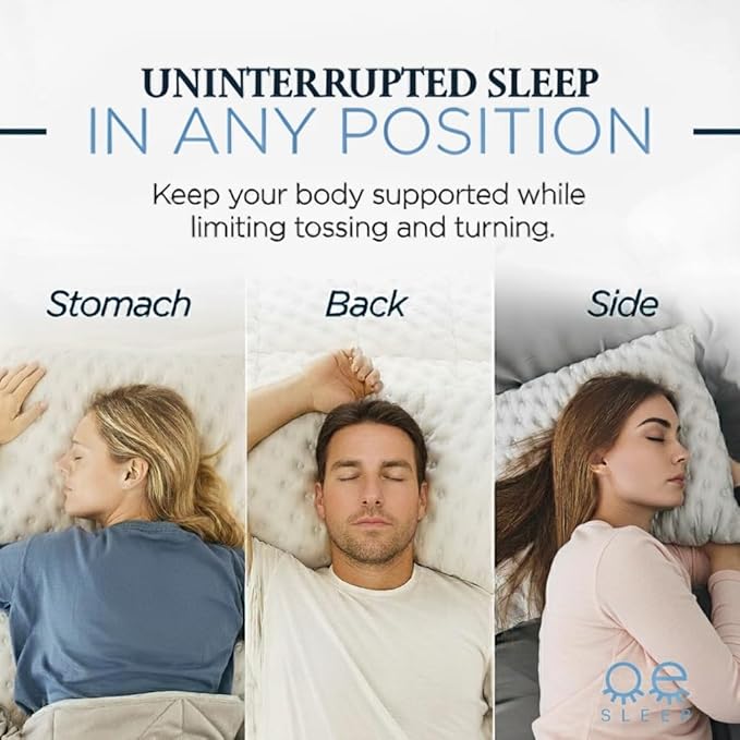 Bed Pillow for Side and Back Sleepers – Curved Cooling Pillow for Neck and Shoulder Pain Relief – Adjustable Memory Foam Pillow with Washable Cover – Queen Size with Extra Fill (White)