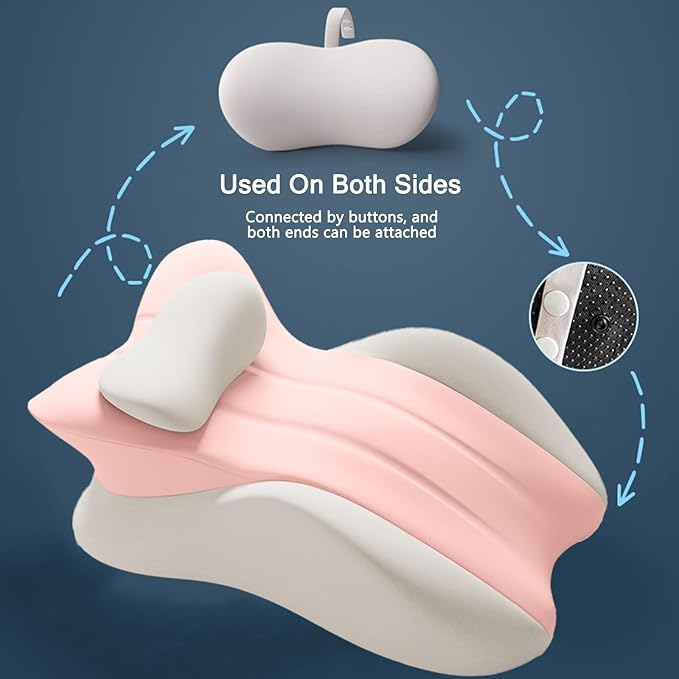 Double-use Pillow Memory Foam Ergonomic Wedge Pillow and Reading Pillow– Support for Butt Cushion Neck, Back & Legs – Ideal for Sleeping, Reading, Removable Washable Cover