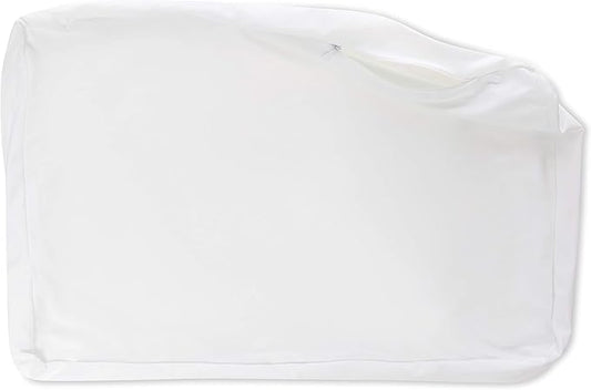 Cover Only for Premium Microbead Bed Pillow, Medium Extra Smooth - Ultra Comfortable Sleep with Silk Like Anti Aging Cover 85% Spandex/ 15% Nylon Breathable, Cooling Pure White