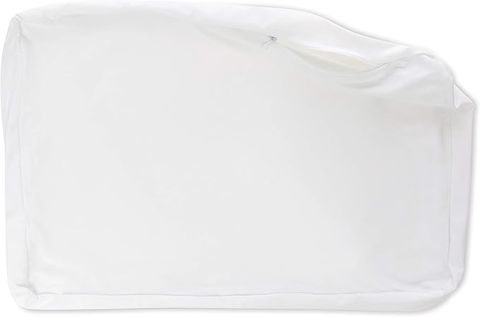 Cover Only for Premium Microbead Bed Pillow, Large Extra Smooth - Ultra Comfortable Sleep with Silk Like Anti Aging Cover 85% Spandex/ 15% Nylon Breathable, Cooling White
