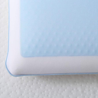 Cool Gel Cooling Pillow for Sleeping, Standard Size Cooling Memory Foam Pillow for Hot Sleepers, Reversible Ergonomic Design, Pressure Relief, Spine Alignment, Side, Back Contouring Support