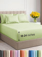 Extra Deep Queen Sheet Set - 6 Piece Breathable & Cooling Sheets - Hotel Luxury Bed Sheets Set - Easy & Secure Fit - Soft, Wrinkle Free & Comfy Sheets Set - Light Sage Sheet Set w/Extra Deep Pockets