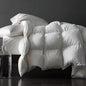 Royoliving Premium Feathers Down Comforter 100% Cotton Cover Duvet Insert with Corner Tabs (White, King Winter)